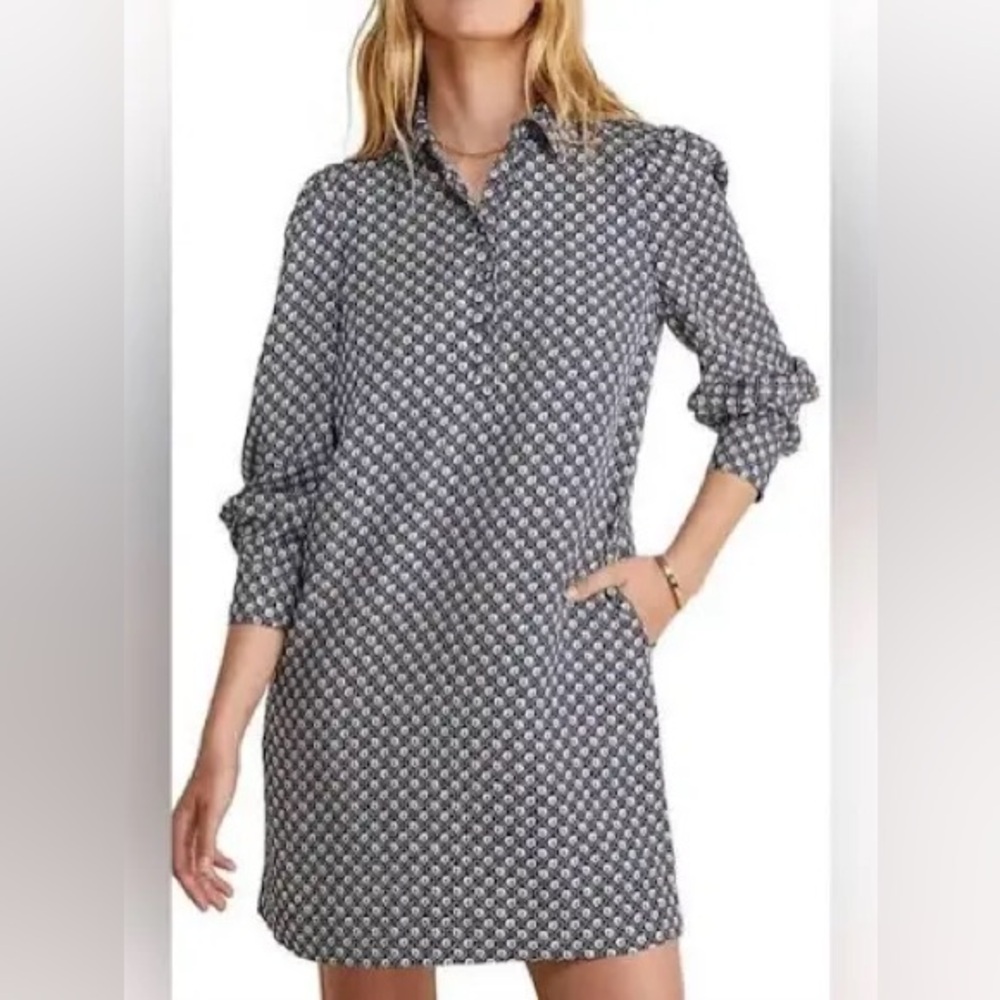 Vineyard Vines Navy and White Floral Dress